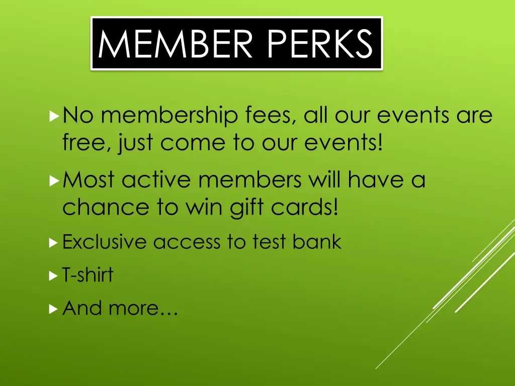 member perks