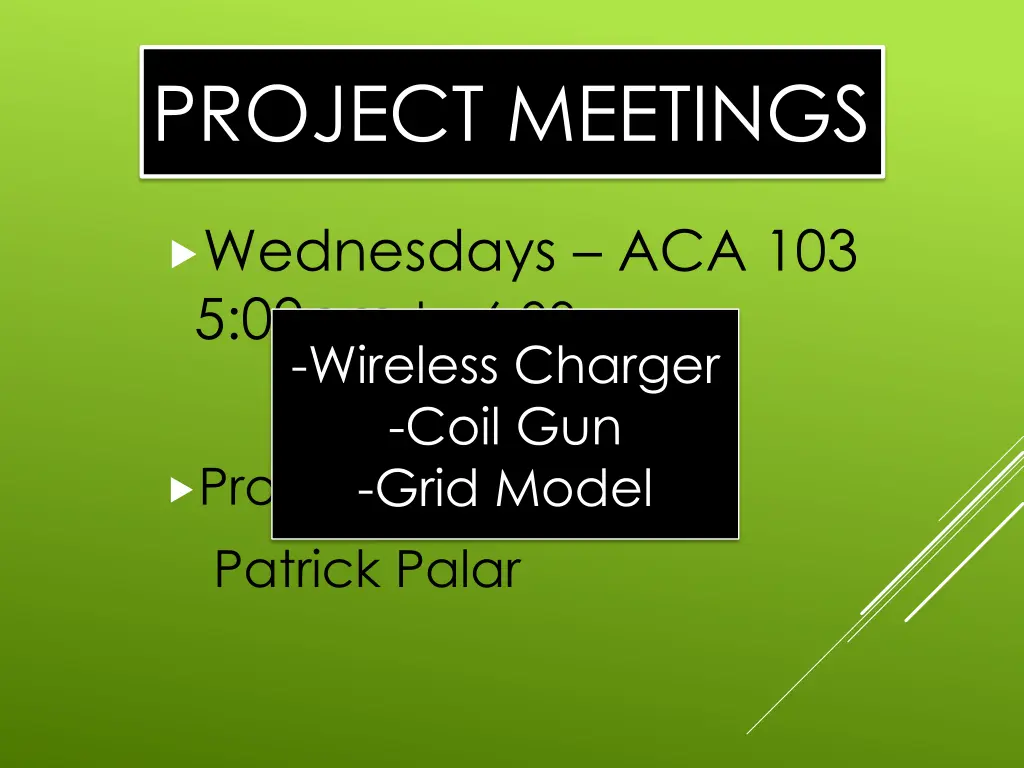 project meetings