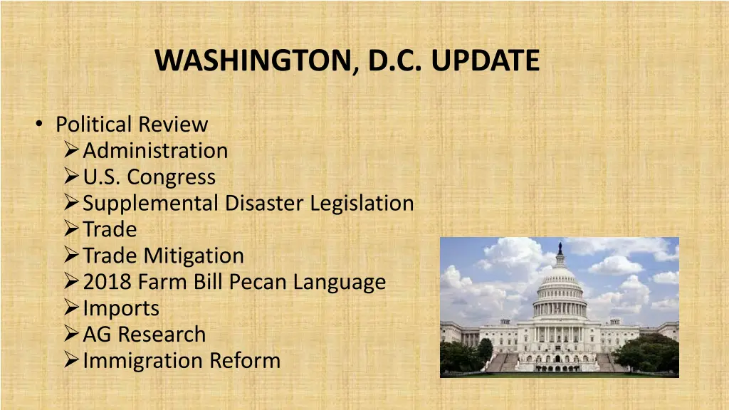 washington d c update