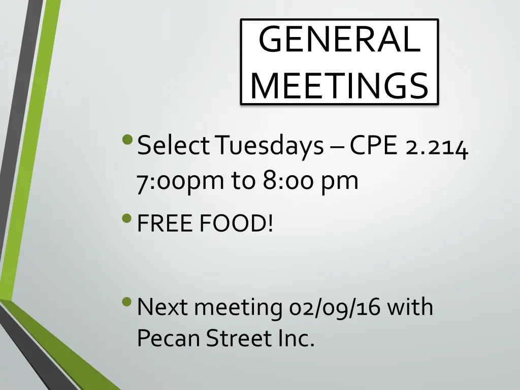 general meetings