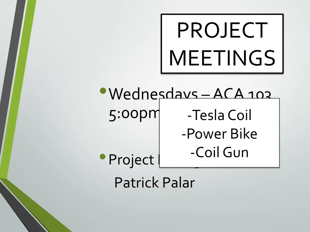 project meetings