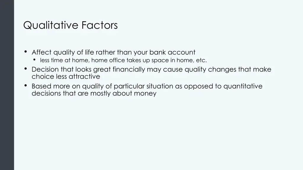 qualitative factors