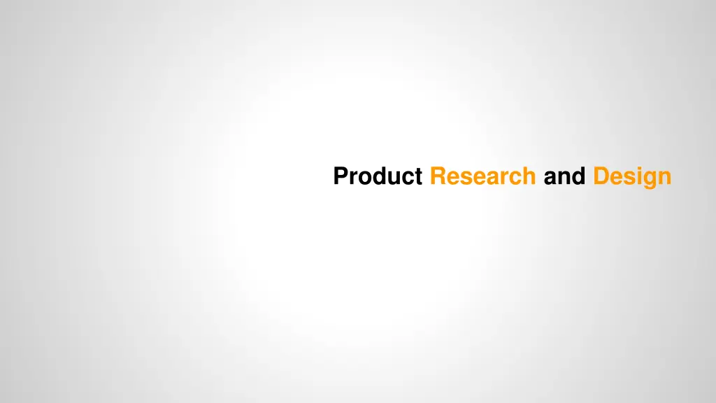 product research and design