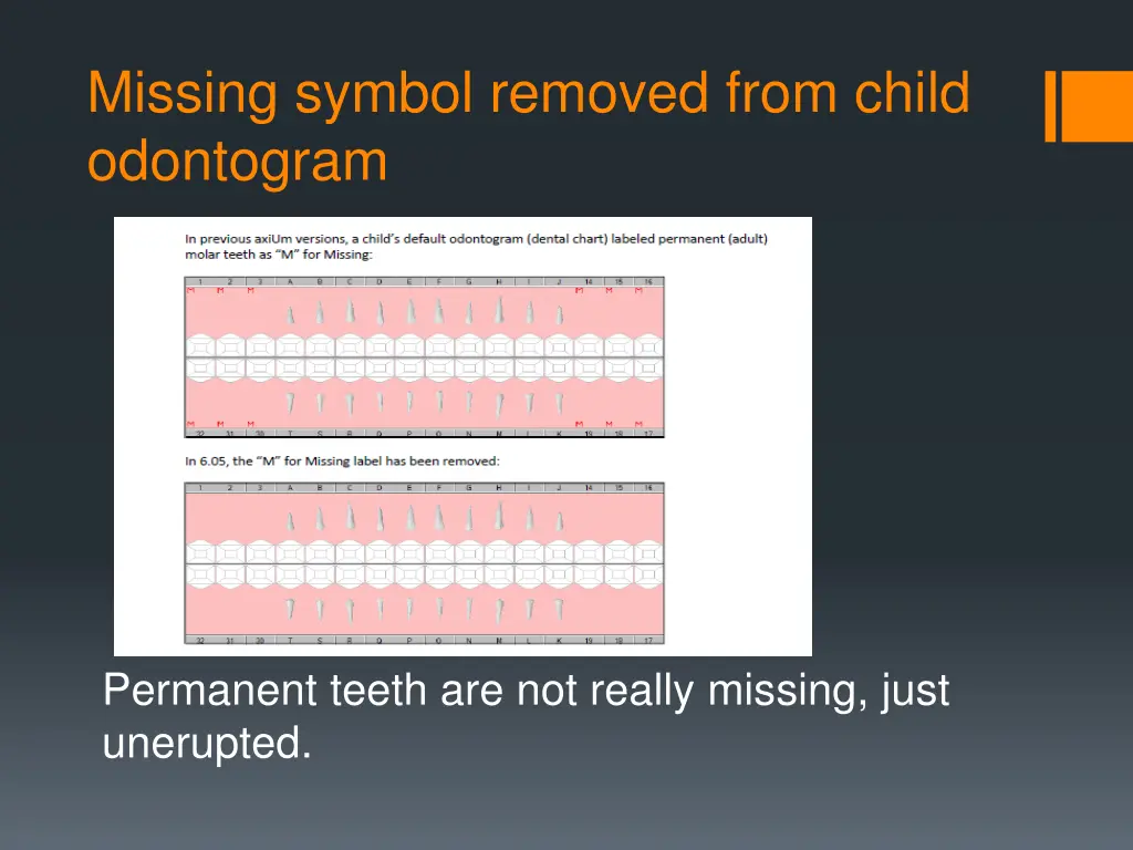 missing symbol removed from child odontogram