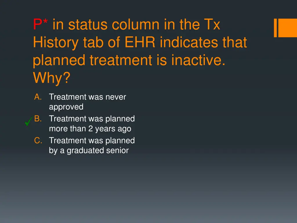 p in status column in the tx history