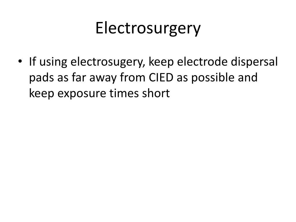 electrosurgery