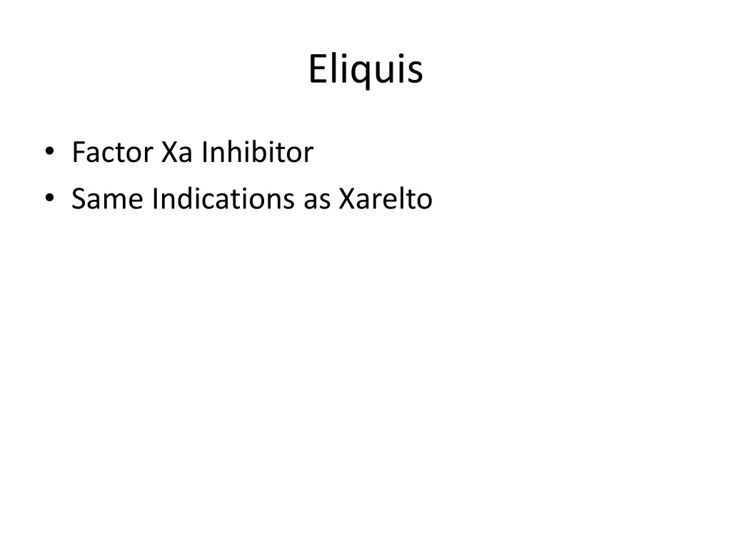 eliquis