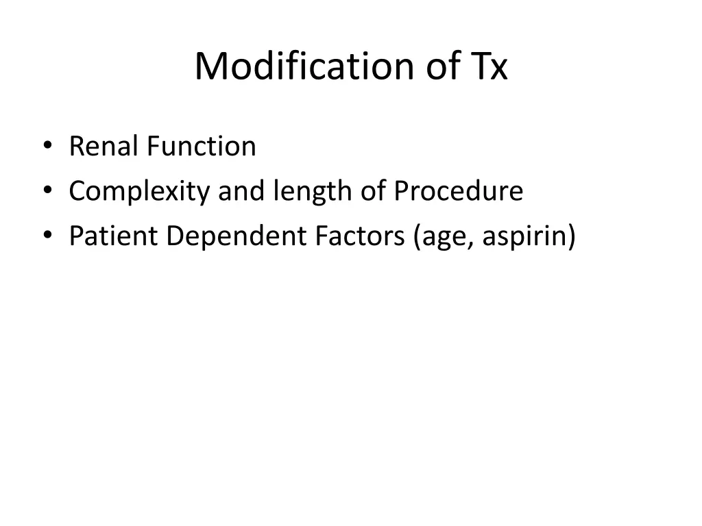 modification of tx