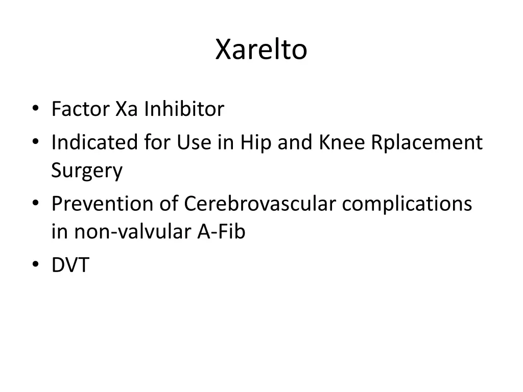 xarelto