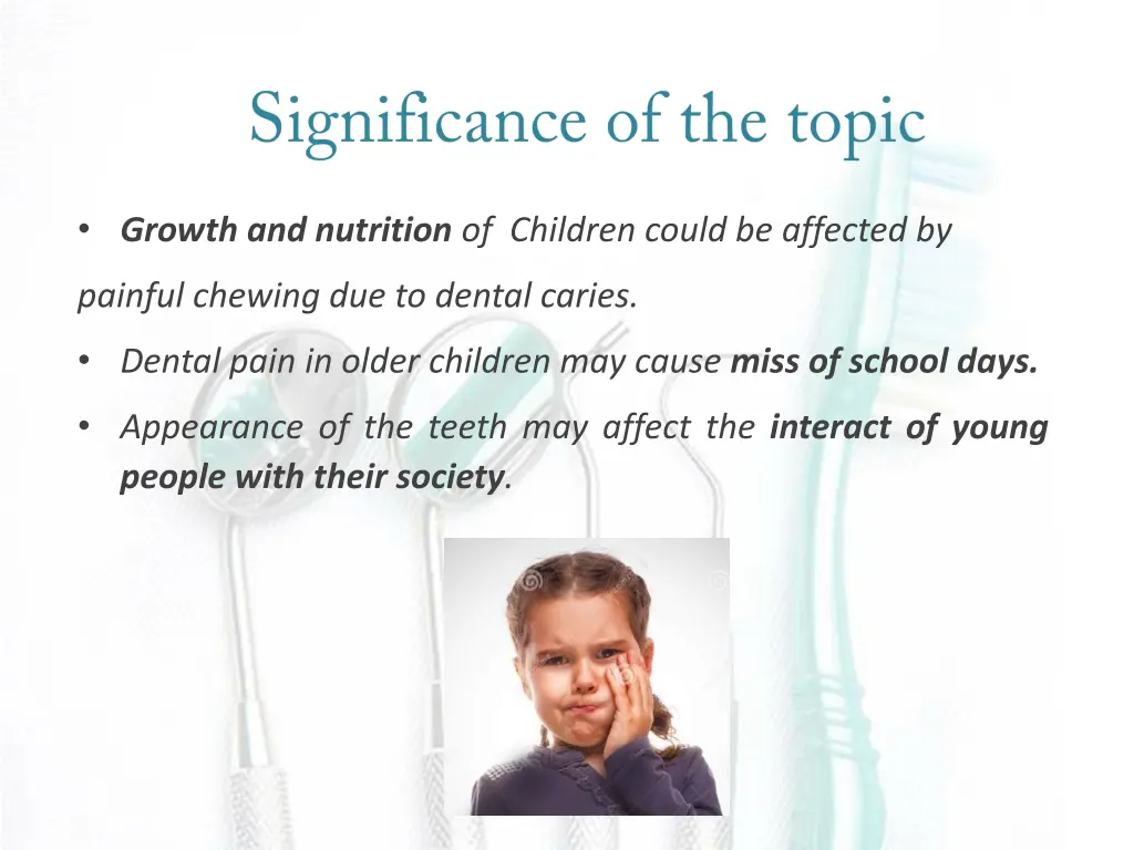 growth and nutrition of children could