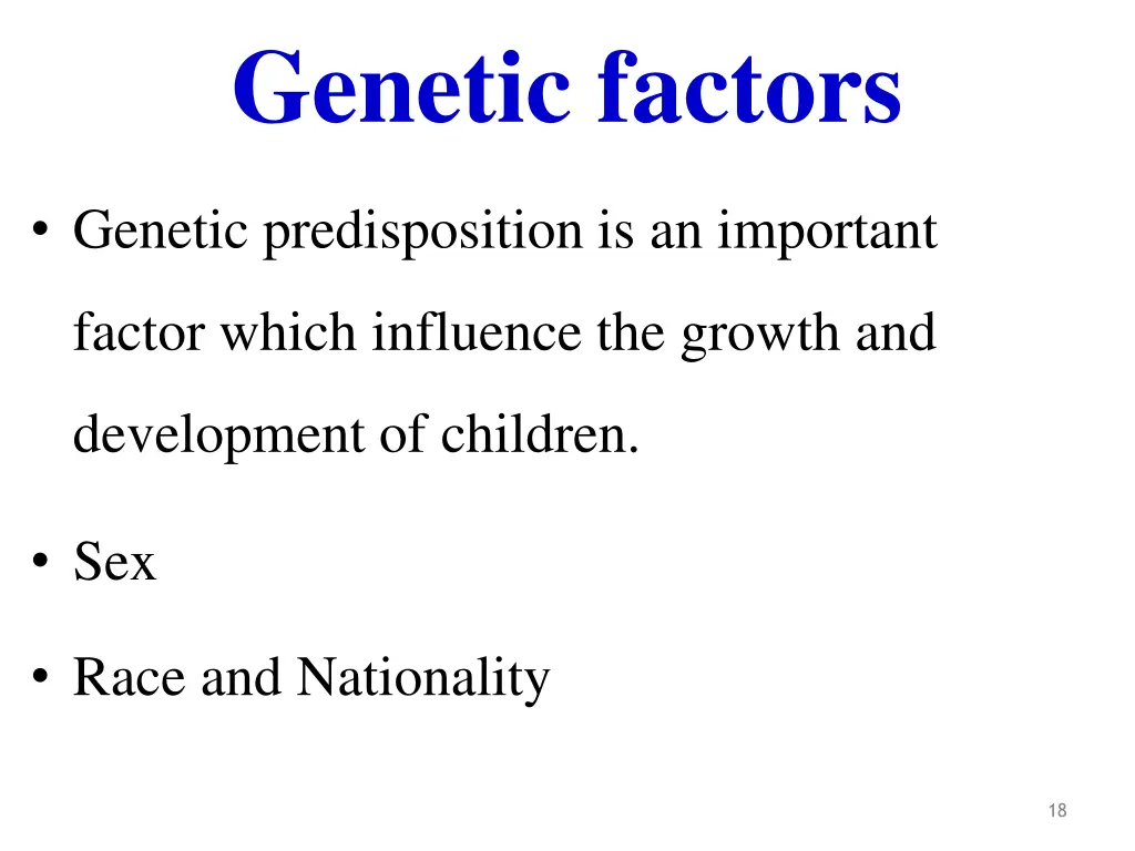 genetic factors 1