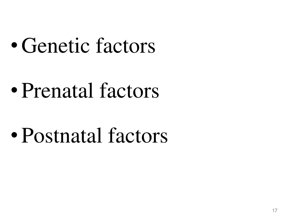 genetic factors