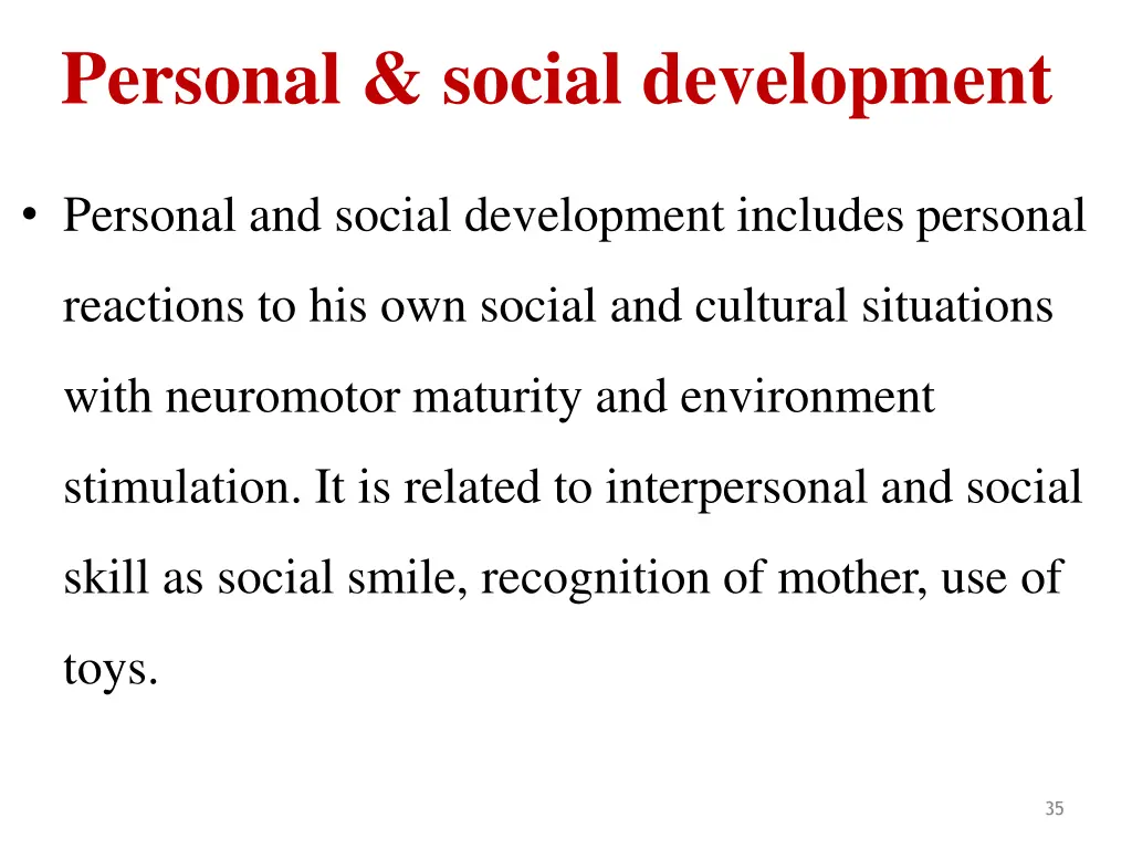 personal social development