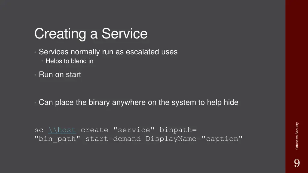 creating a service