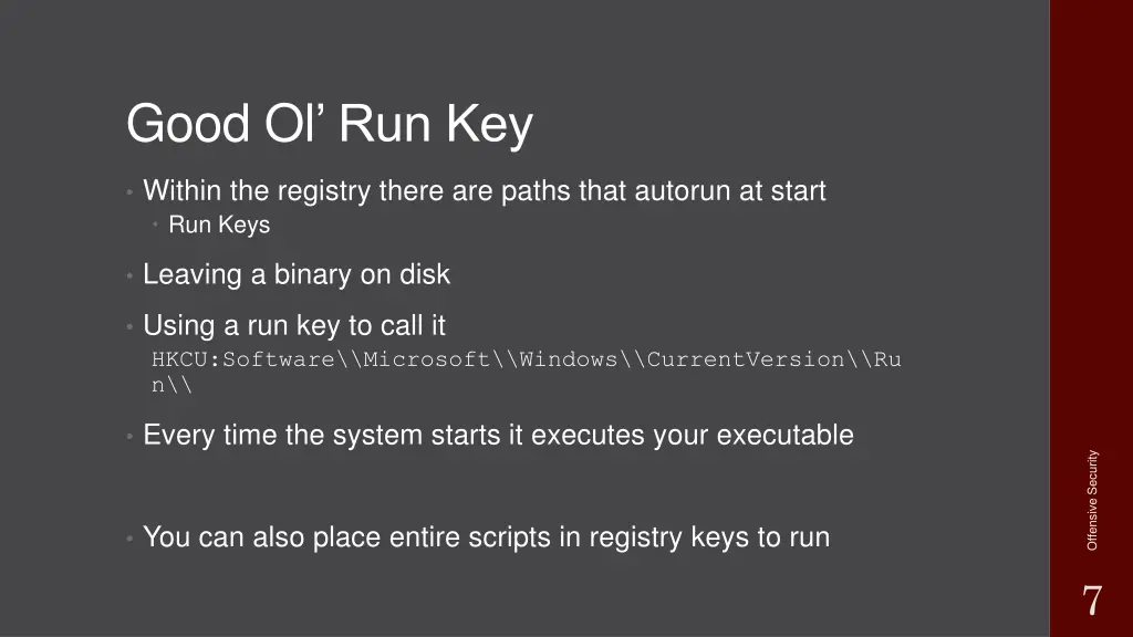 good ol run key