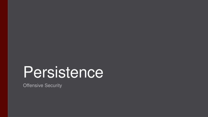 persistence offensive security