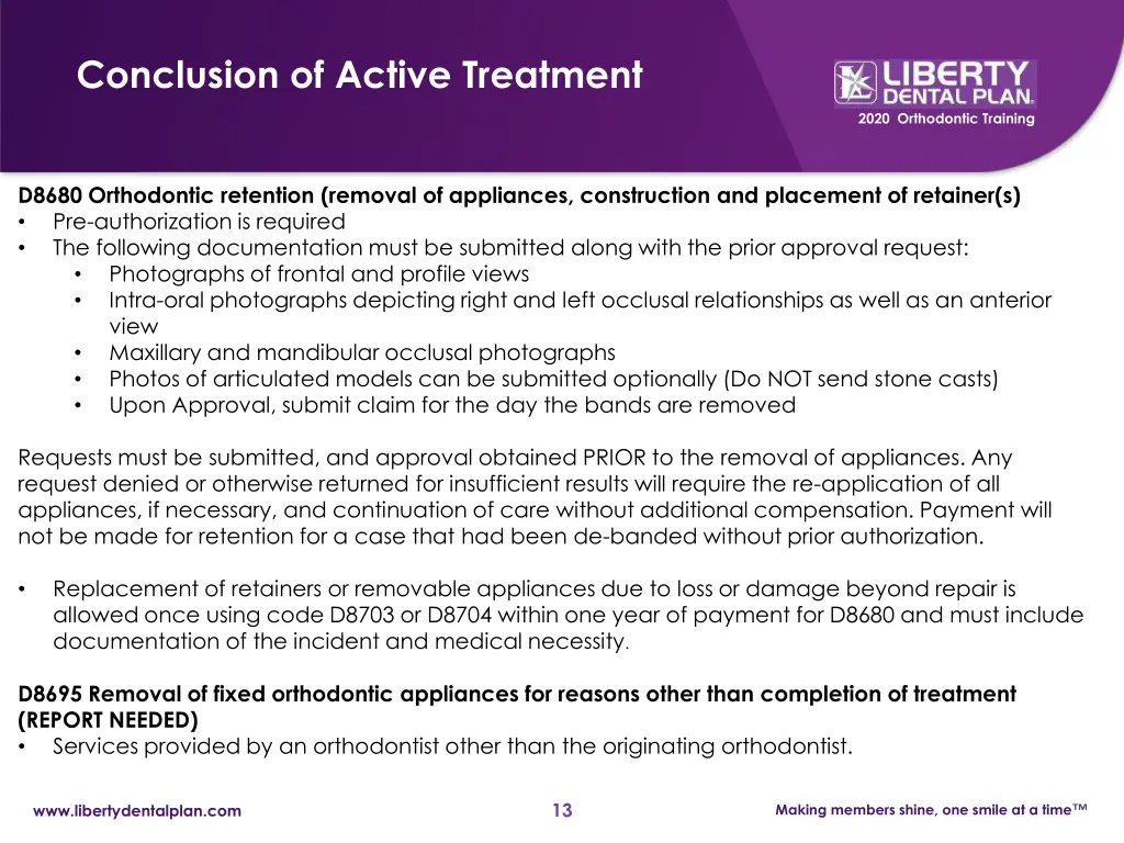 conclusion of active treatment