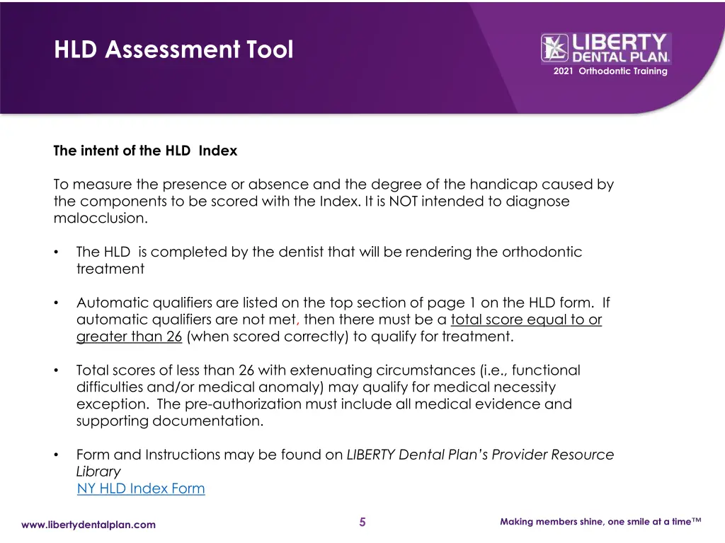 hld assessment tool