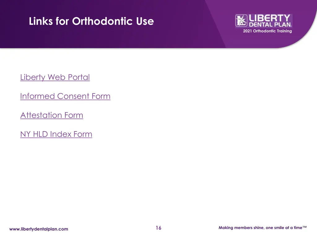 links for orthodontic use