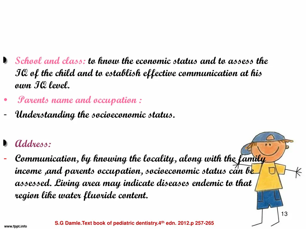 school and class to know the economic status