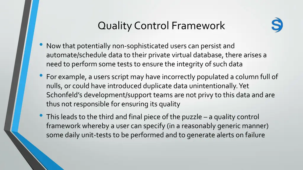 quality control framework