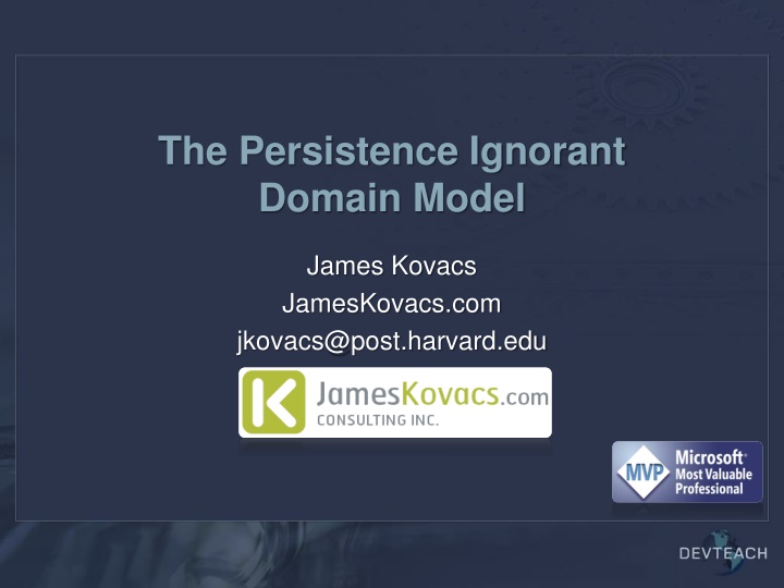 the persistence ignorant domain model