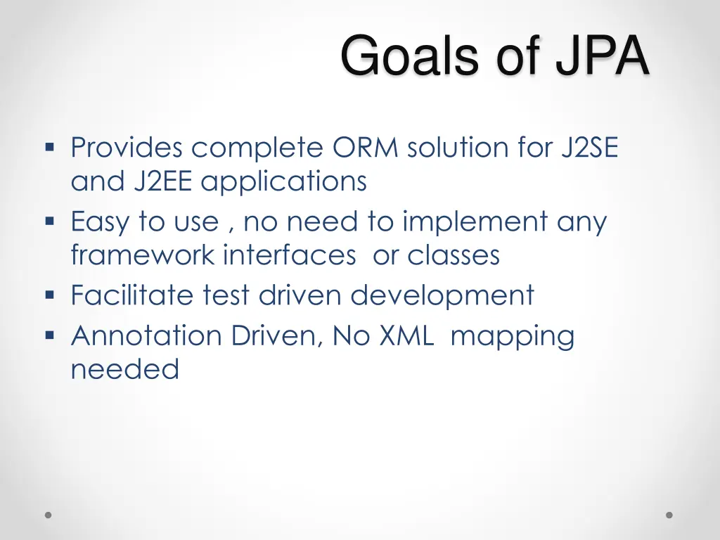 goals of jpa