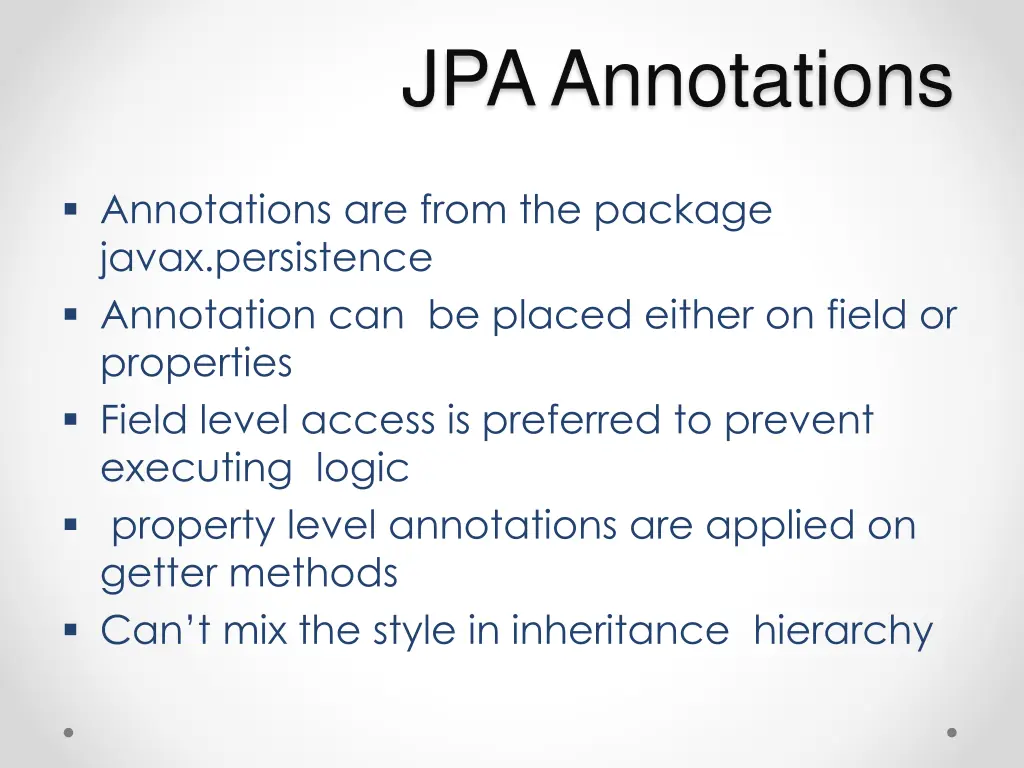 jpa annotations