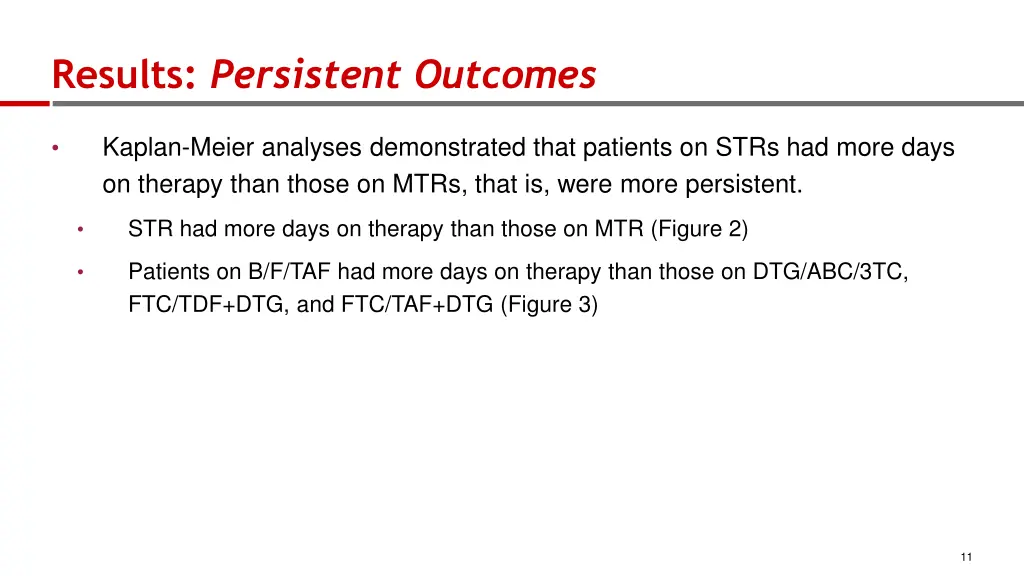 results persistent outcomes 1