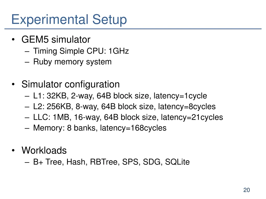 experimental setup