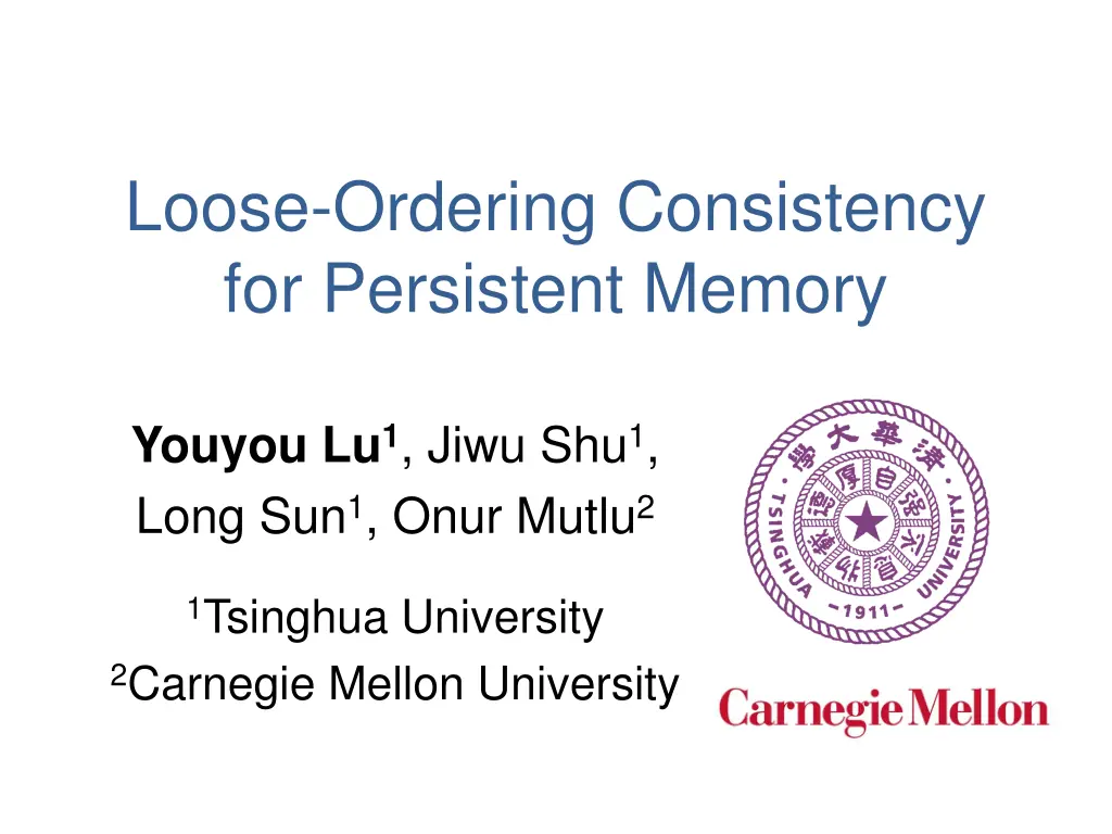 loose ordering consistency for persistent memory 1