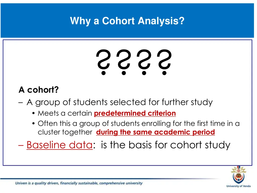 why a cohort analysis