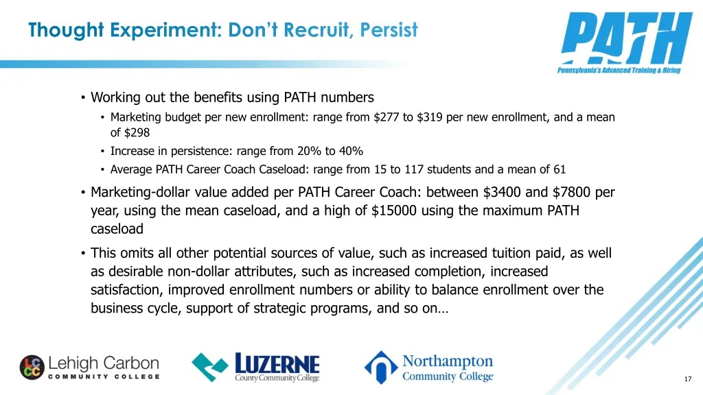 thought experiment don t recruit persist 1