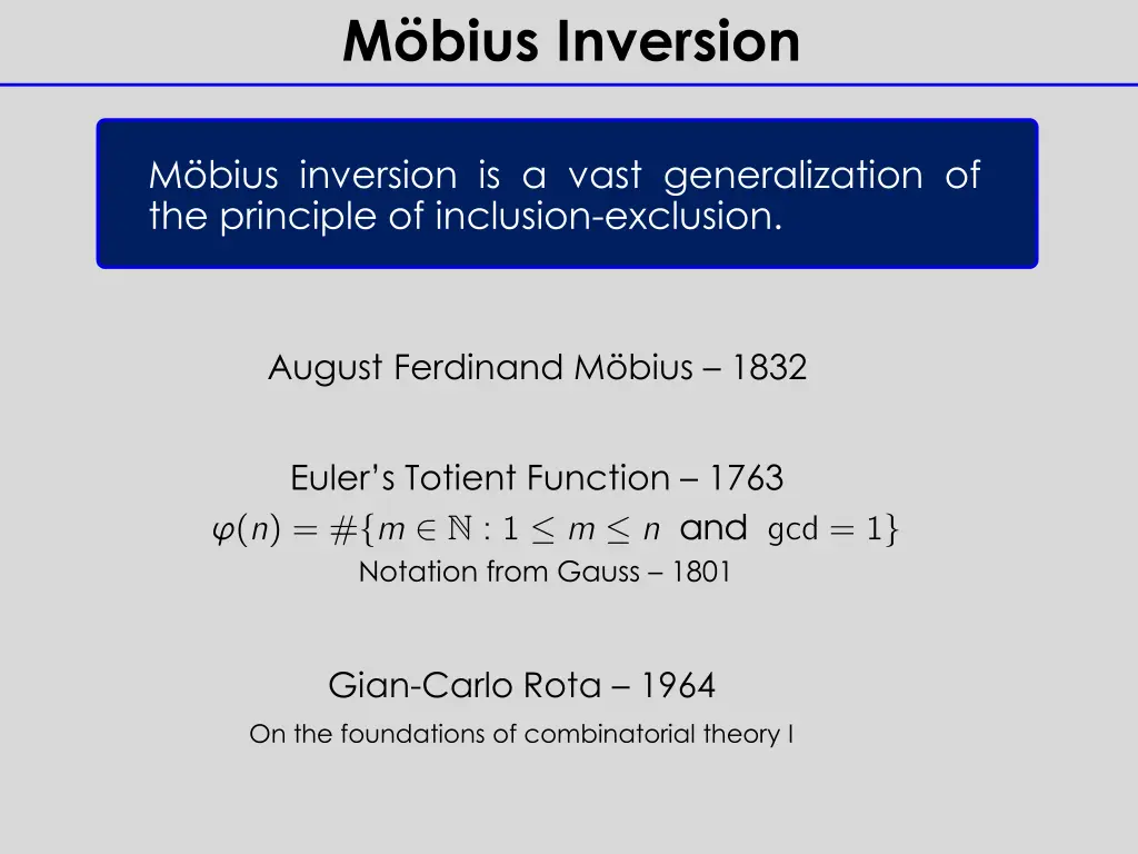 m bius inversion 1