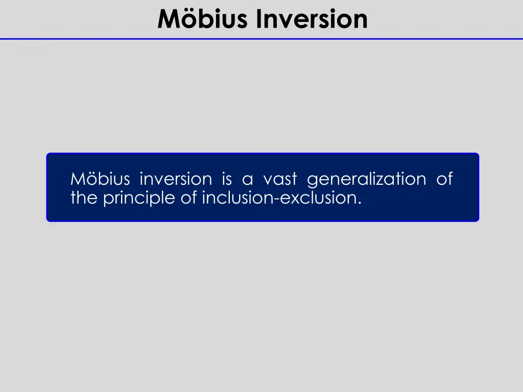 m bius inversion