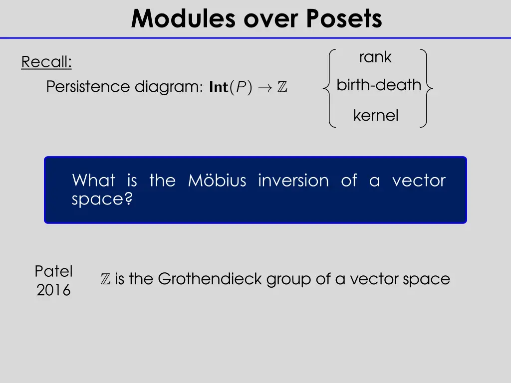 modules over posets 1