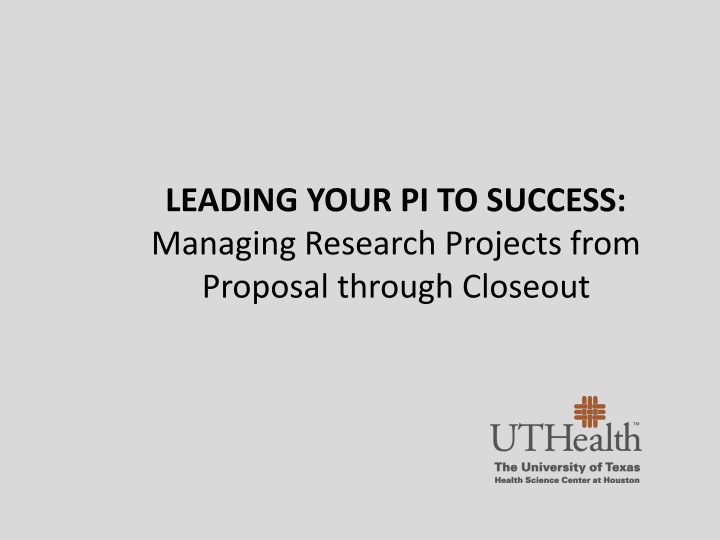 leading your pi to success managing research