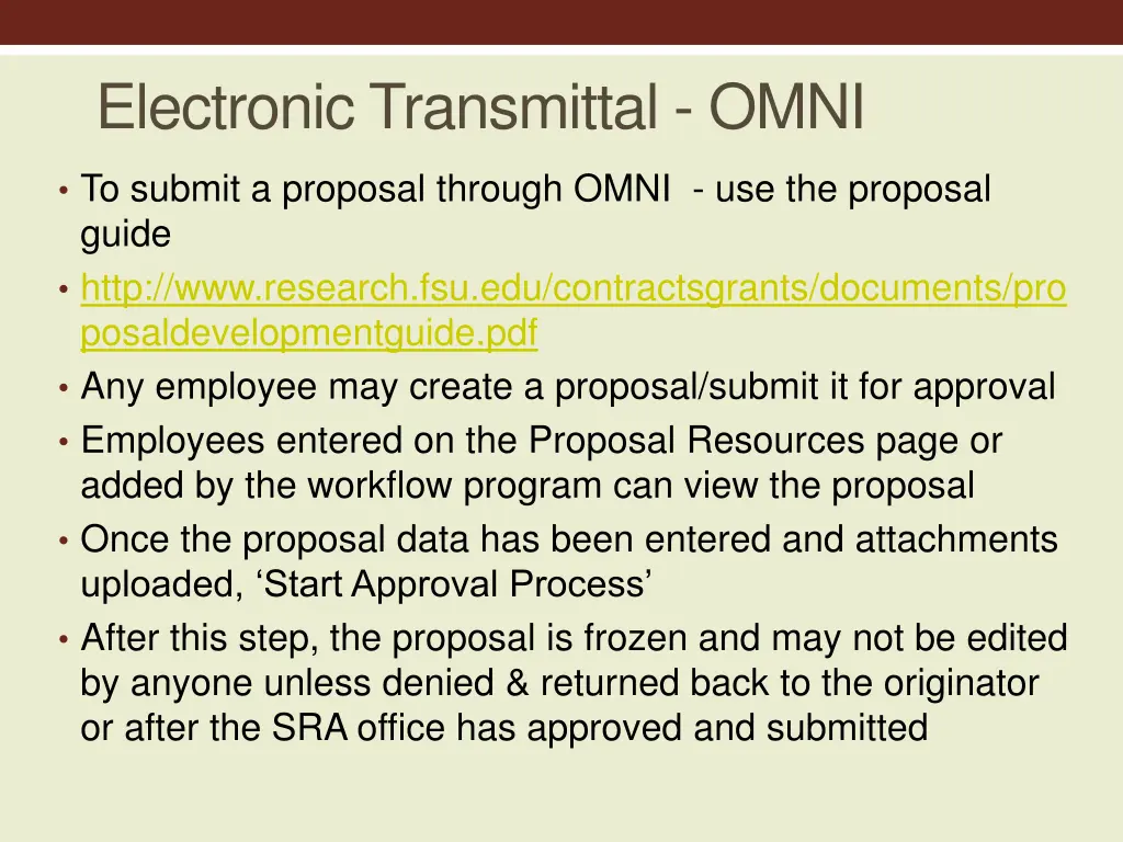 electronic transmittal omni