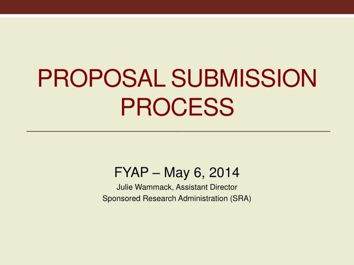 proposal submission proposal submission process