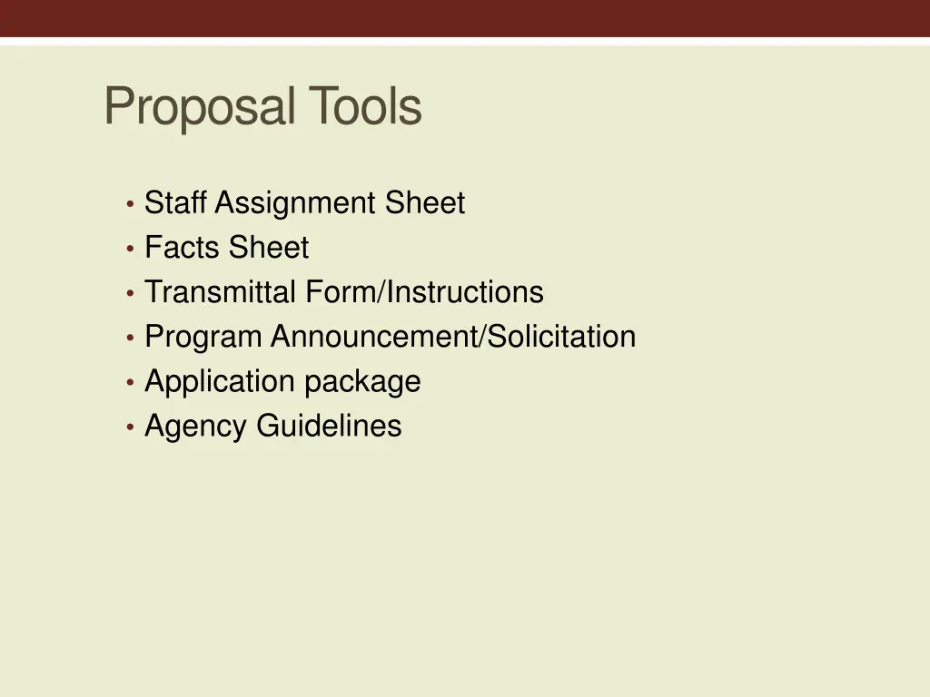 proposal tools