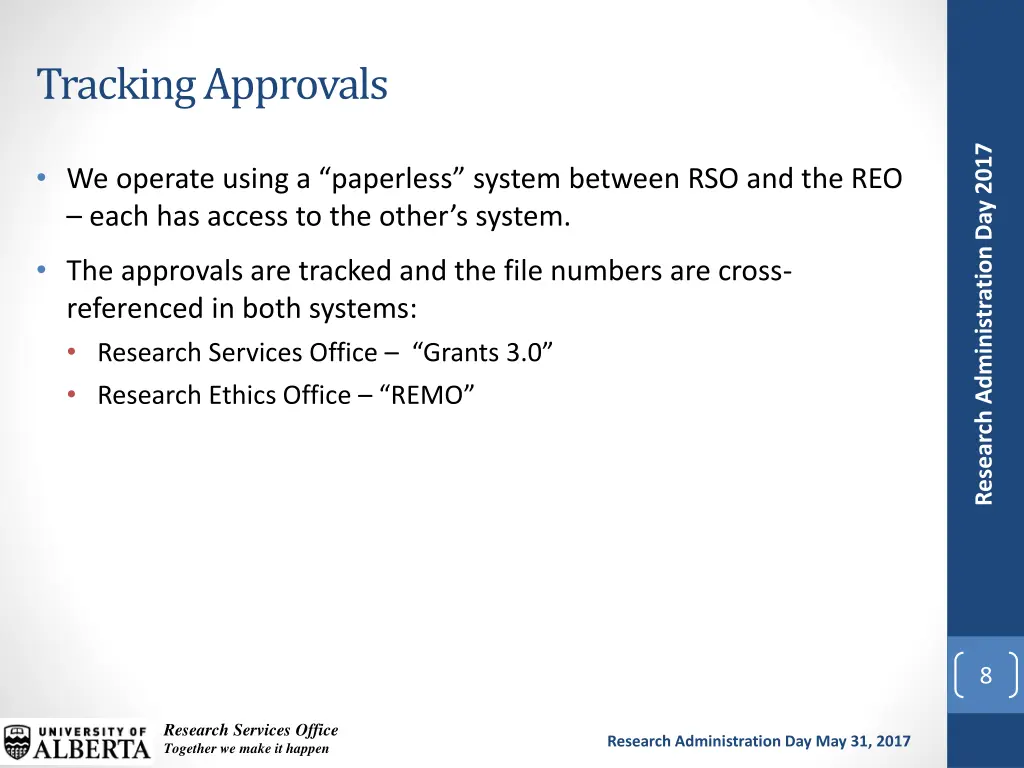 tracking approvals