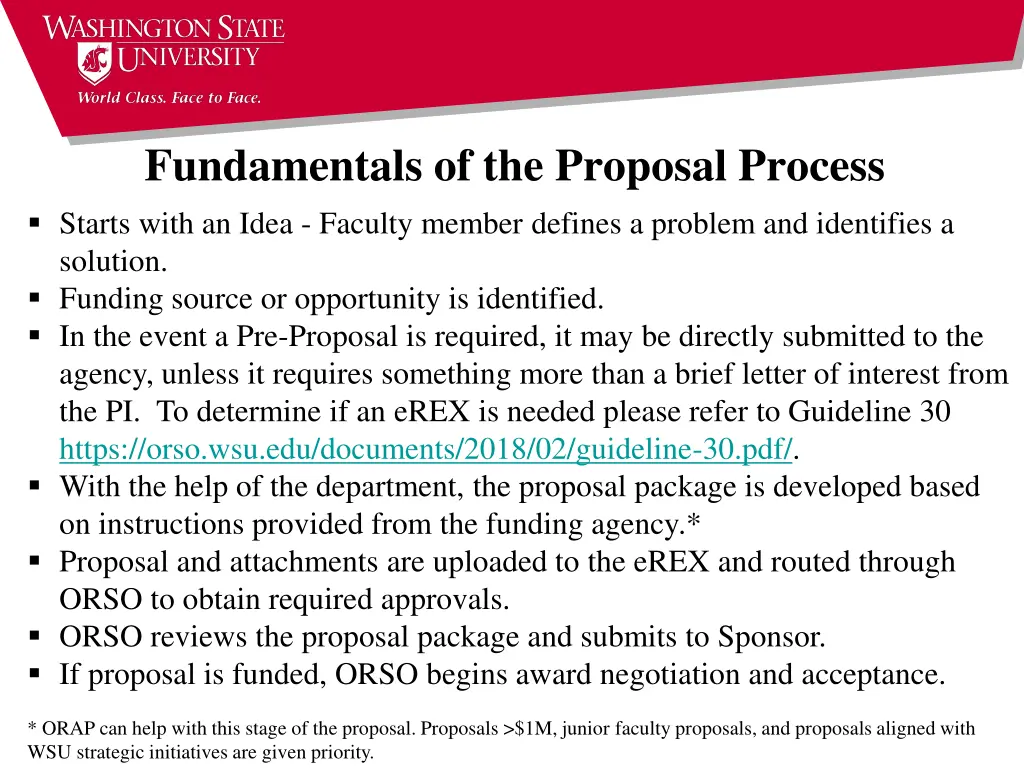 fundamentals of the proposal process starts with