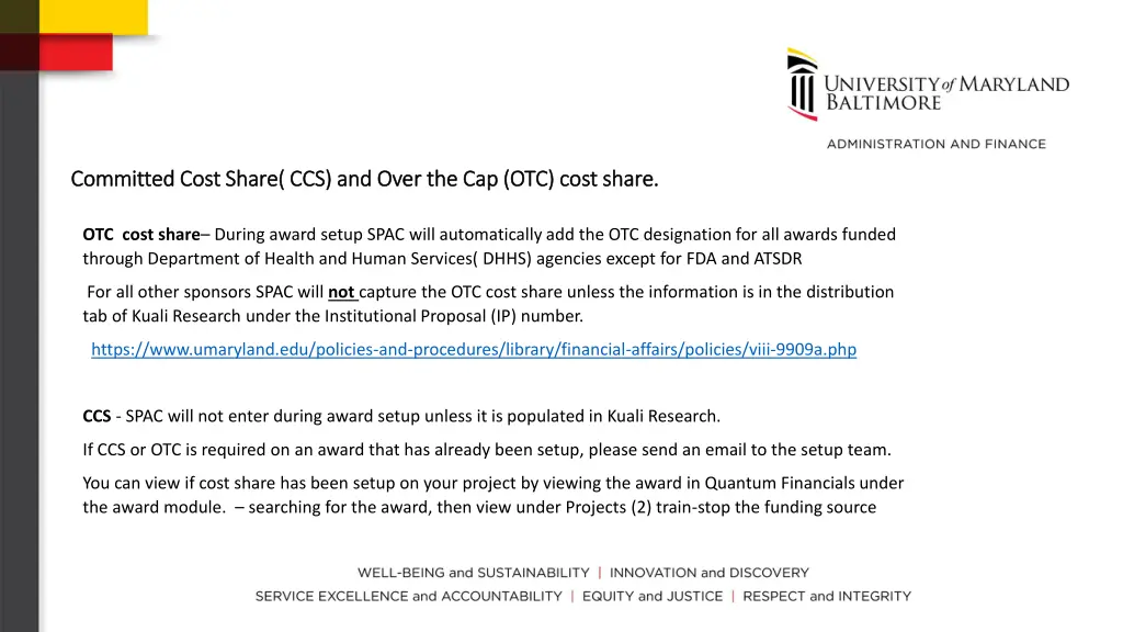 committed cost share ccs and over