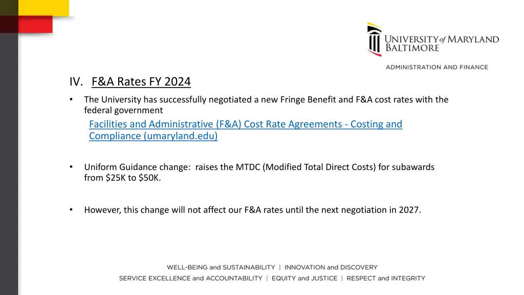 iv f a rates fy 2024 the university