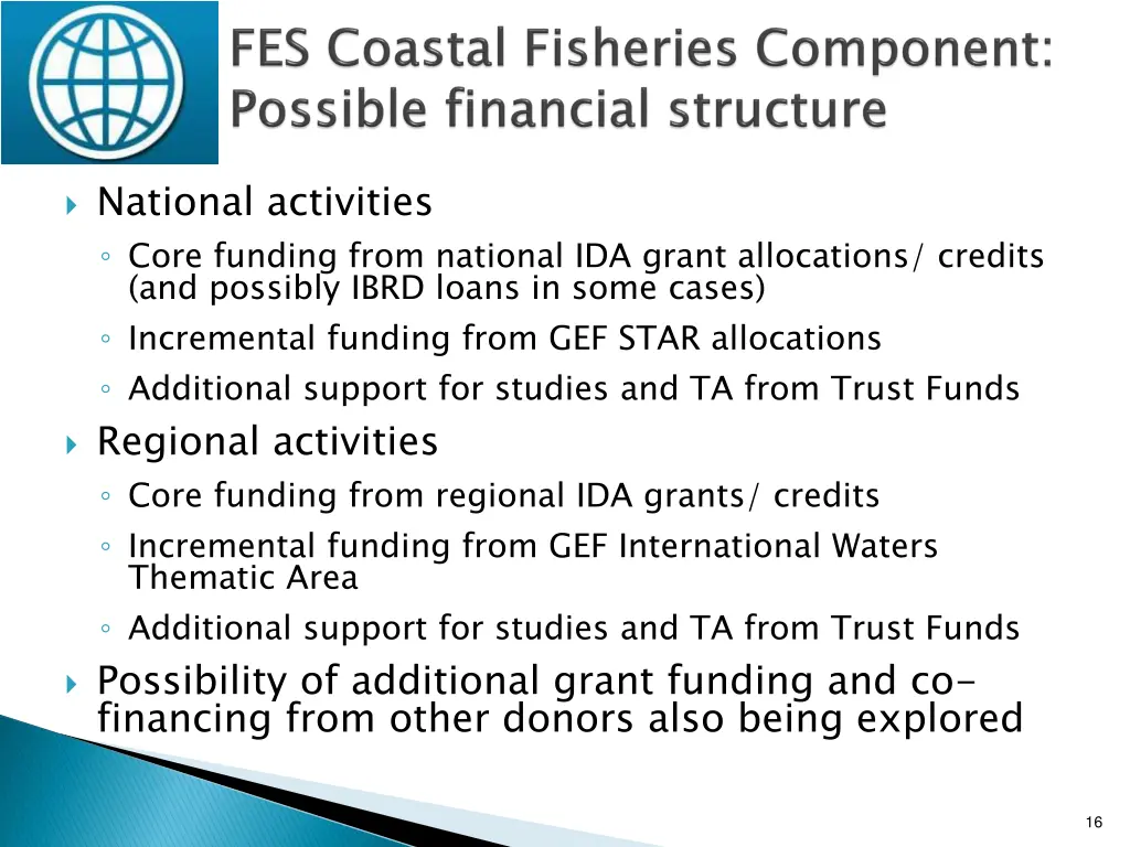 national activities core funding from national