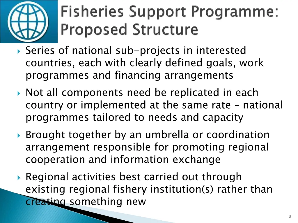 series of national sub projects in interested