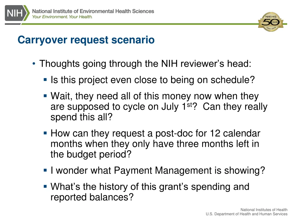 carryover request scenario 1