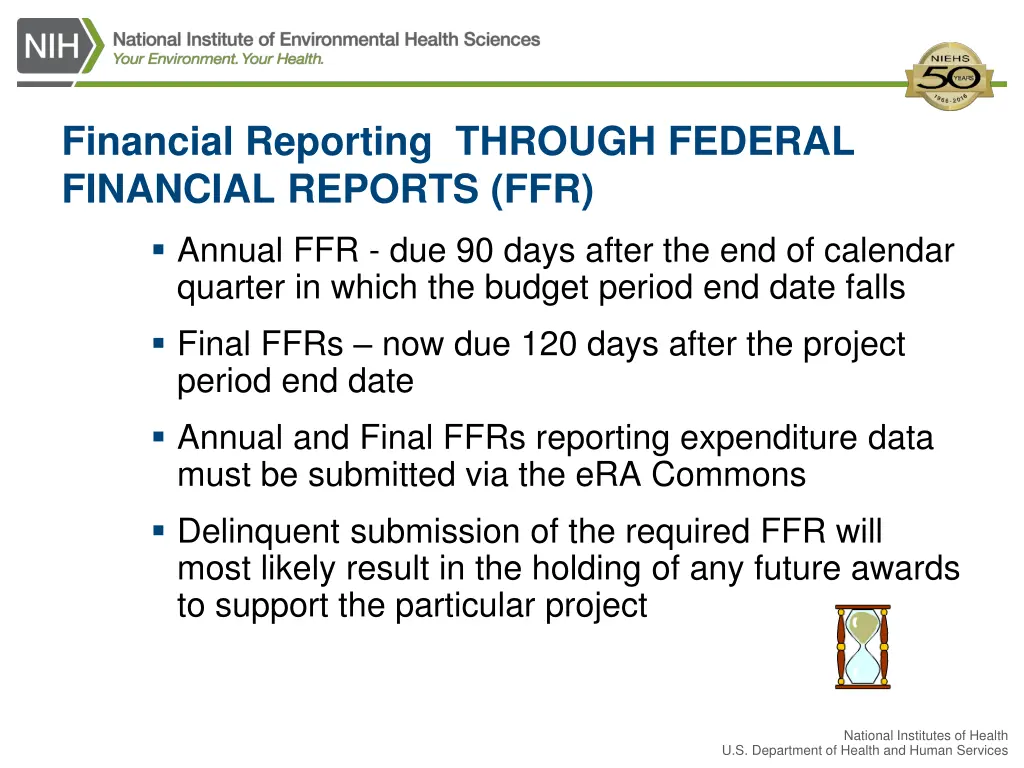 financial reporting through federal financial