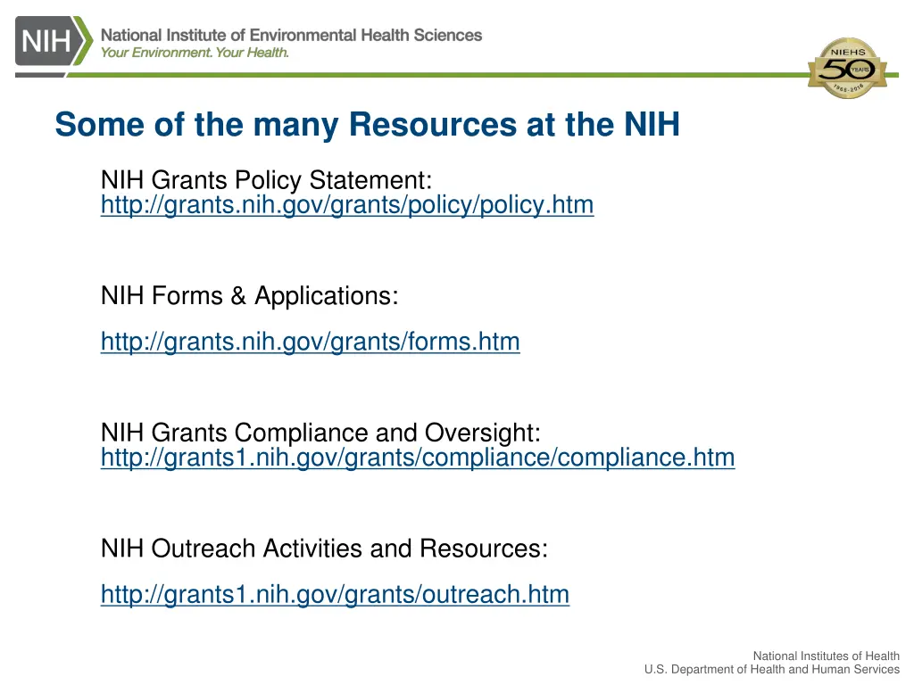 some of the many resources at the nih